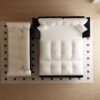 Queen Pull Out Sofa Bed, 3 In 1 Convertible Sleeper Tufted Sofa With 2 Soft Pillows - Beige - Image 8