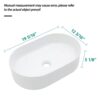 Vessel Oval Bathroom Sink - White - Image 3