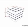 Corrie - Square Woven Outdoor / Indoor Pouf - Navy / White - Image 6