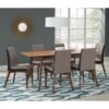 Dining Room Side Chair Set With Sleek Curves And 2 Tone Upholstery - Brown / Gray - Image 6