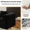 Modular Sectional Couches With Deep Seat For Living Room - Black - Image 5
