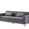 Aesthetic Sofas For Living Room, 3 Seater Couch With Classic Modern Appeal And Luxurious Soft Comfort - Gray - Image 4