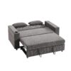 Pull Out Sofa Bed Convertible Couch Loveseat Sofa Modern Sleeper Sofa With Adjustable Backrest For Living Room - Gray - Image 21