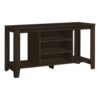 TV Stand, Console, Media Entertainment Center, Storage Shelves, Durable Construction - Espresso - Image 2