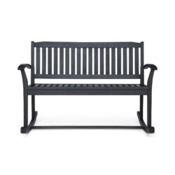 Baxter - Rocking Loveseat - Dark Gray