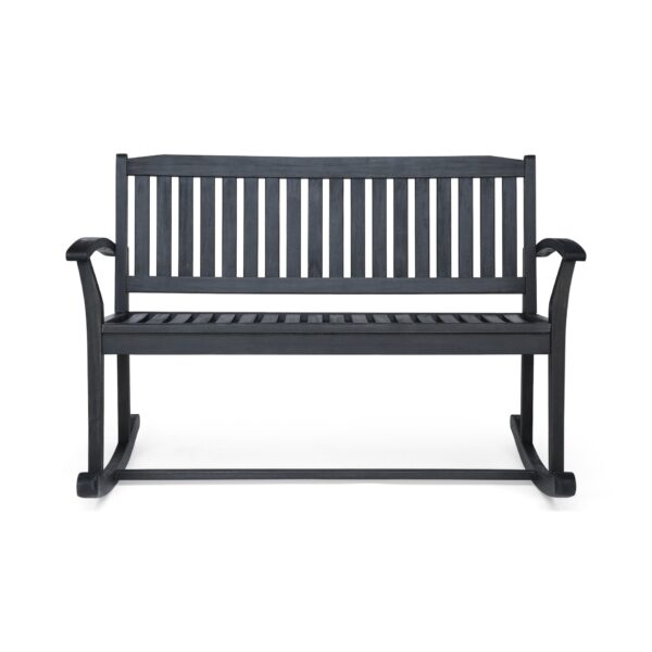 Baxter - Rocking Loveseat - Dark Gray