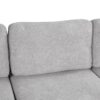 Upholstered 3 Seater Sofa With Curved Design And 2 Printed Pillows Chenille - Gray - Image 20