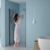 Fold Frameless Shower Door With Tempered Glass - Matte Black - Image 6