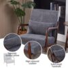 Accent Chair With Pillow - Antique Dark Gray - Image 9