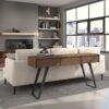 Lowry - Console Sofa Table - Rustic Natural Aged Brown - Image 8