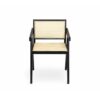 Chandigarh - Arm Dining Chair (Set of 2) With Natural Cane Design / Black - Image 5