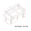 Parris - Upholstered Bench - Platinum - Image 9
