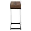 Accent Table, C - Shaped Contemporary & Modern - Brown - Image 3