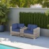 Outdoor Loveseat With Durable Frame And Cushions - Gray Mix - Image 5