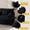 Oversized Recliner Chair With Movable Ottoman, Soft Chenille Upholstered Indoor Lounge Chair - Black - Image 8