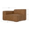 Rex - Left Arm Sofa Module - Brown - Image 18