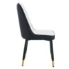 Modern 2 Tone Dining Chairs With Gold Decorated Legs Metal Legs, (Set of 4) - White / Black - Image 16