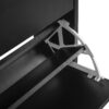 Allen - Rattan 2 Door 1 Drawer Cabinet Shoe Rack For Entrance, Double Layer - Black - Image 16