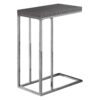 Accent Table, C - Shaped, Stylish Appearance - Gray - Image 7