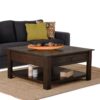 Monroe - Square Coffee Table - Distressed Charcoal Brown - Image 7