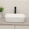 Above Porcelain Vessel Vanity Sink And Faucet Combo, 19" X 15" - White - Image 2