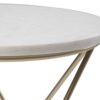 Gabon - Accent Table - White / Gold - Image 6