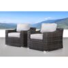 Modern Patio Chair With Cushions (Set of 2) - Brown - Image 2