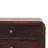 Curved Wall Mounted Bedside Table - Walnut - Image 8