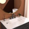 2 Handle Widespread Bathroom Faucet With Pop Up Drain And Water Supply Lines - Matte Black - Image 5