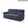 Hamilton - Sofa With Nailhead Trim - Blue - Image 3