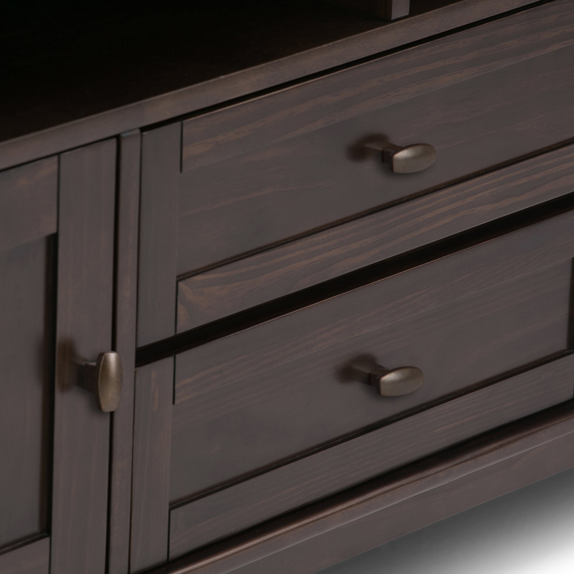 Warm Shaker - TV Media Stand Handcrafted - Tobacco Brown - Image 7