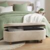 Bailey - Flip Top Storage Bench - Taupe - Image 10