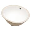 Undermount Oval Bathroom Sink With Overflow - White - Image 6