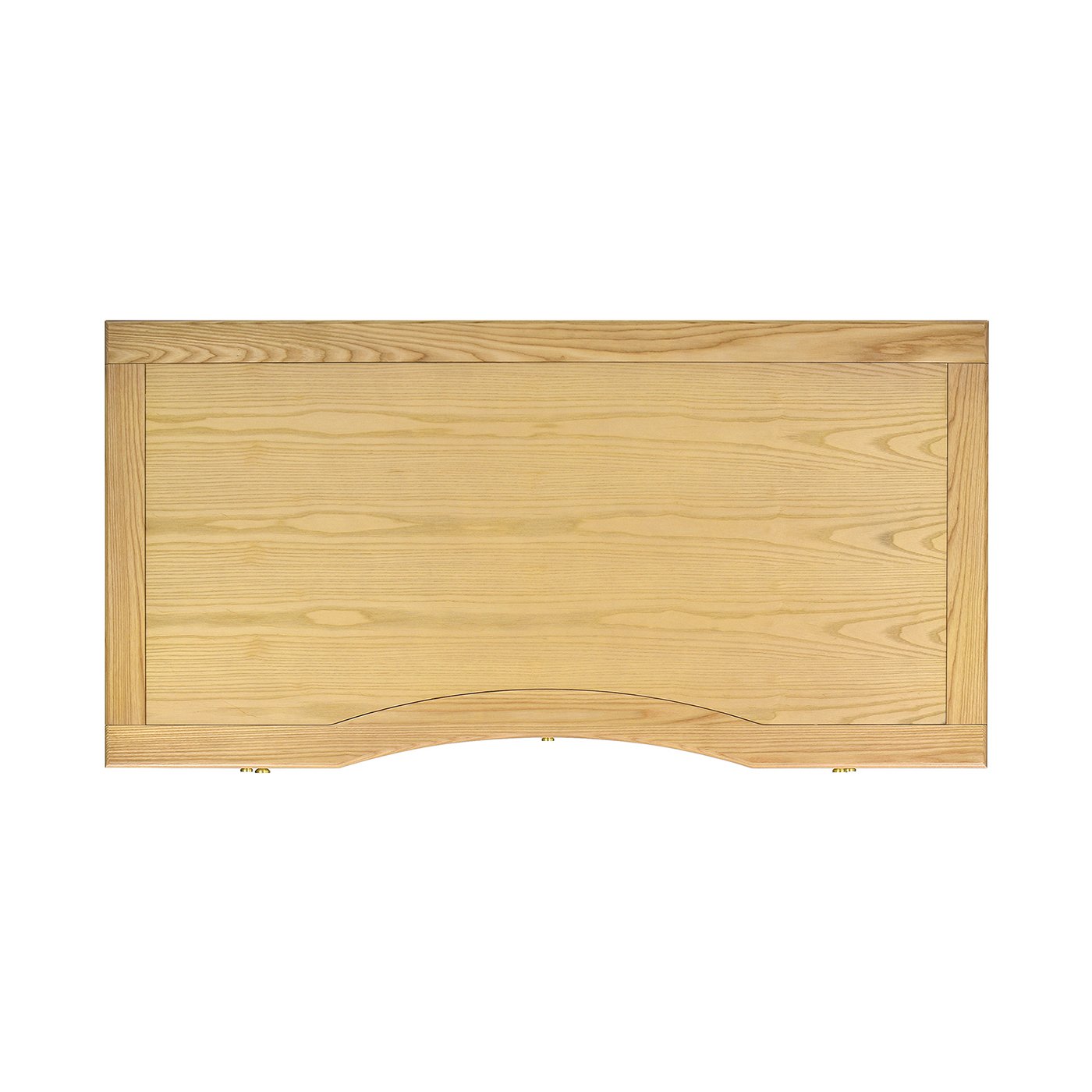 Dauphin - Gold Accent 5 Drawer Executive Desk - Natural Brown - Image 9