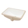 Rectangular Undermount Bathroom Sink, Overflow - White - Image 8