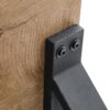 Wood Textured Dining Table With A Frame Legs.Density Board Sticker Pipe Spraying, Suitable For Various Occasions Such As Living Rooms - Black - Image 22