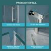 Bi Fold Frameless Shower Door With Tempered Glass - Brushed Nickel - Image 10