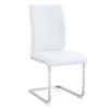 Luxury Simple Arch Chair (Set of 8) Material High Resilience Dining Chairs With Arched Metal Legs - White / Silver - Image 11
