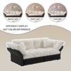Queen Pull Out Sofa Bed, 3 In 1 Convertible Sleeper Tufted Sofa With 2 Soft Pillows - Beige - Image 19