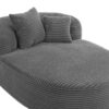 Chaise Lounge Sofa Boneless Couch With Pillows, Sofa Bed - Gray - Image 13