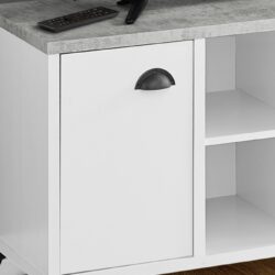 TV Stand, Console, Media Entertainment Center, Storage Cabinet, Contemporary And Modern - White