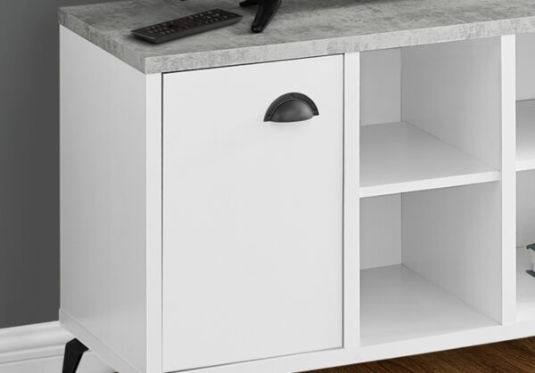 TV Stand, Console, Media Entertainment Center, Storage Cabinet, Contemporary And Modern - White