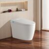 Tankless Smart Toilet With Bidet Built In, 1 Piece Bidet Toilet Seat, Auto Flush, Heated Seat, Warm Water And Dry, Adjustable Temp, Remote Control Side Know - White - Image 4