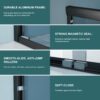 Double Sliding Glass Shower Door 8Mm Tempered Glass With Stainless Steel Frame - Matte Black - Image 6