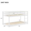 Twin Over Twin Floor Bunk Bed Comfortable - White - Image 3