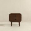 Alexa - Mid-Century Modern Style Night Stand - Brown - Image 14