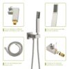 16" Ceiling Mount Square Shower System With Waterfall Tub Spout And Rough In Valve - Brushed Nickel - Image 7