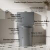Ceramic 1 Piece Toilet With Tornado Flush And Soft Closing Seat - Light Gray - Image 10