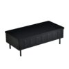 Lift Top Coffee Table With 2 Drawers, Multi Functional Adjustable Coffee Table With Hidden Storage Compartment For Living Room - Black - Image 14