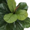47" Tall, Artificial Plant, Fiddle Tree, Indoor, Faux, Fake, Floor, Greenery, Potted, Real Touch, Decorative - Green / Black - Image 3